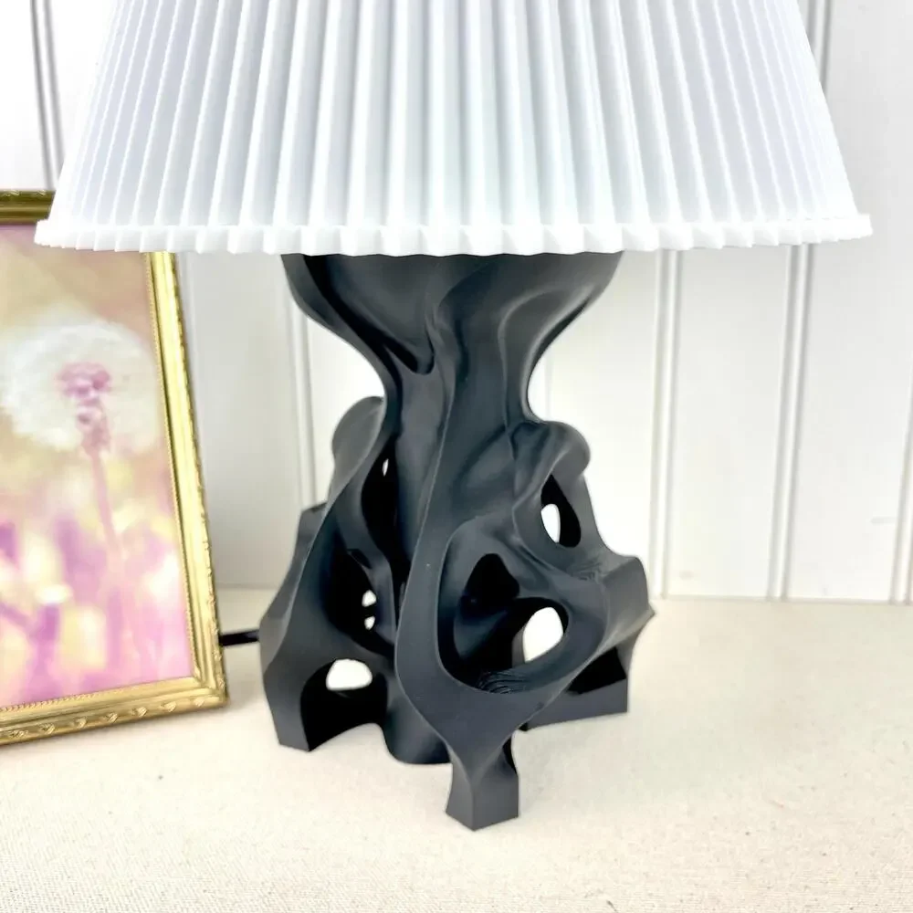 Organic Base Table Lamp, Flutter Table Lamp, Structural Desk Lamp and Shade